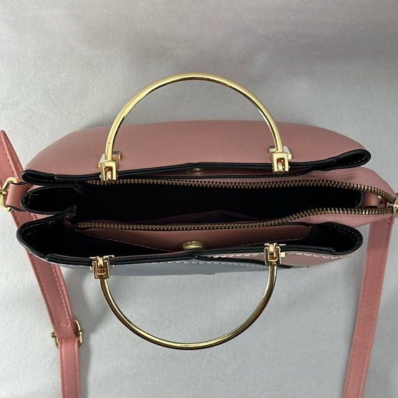 ZZMY Women's Handbag Crossbody Adjustable Strap Blue and Pink Purse - Picture 3 of 11